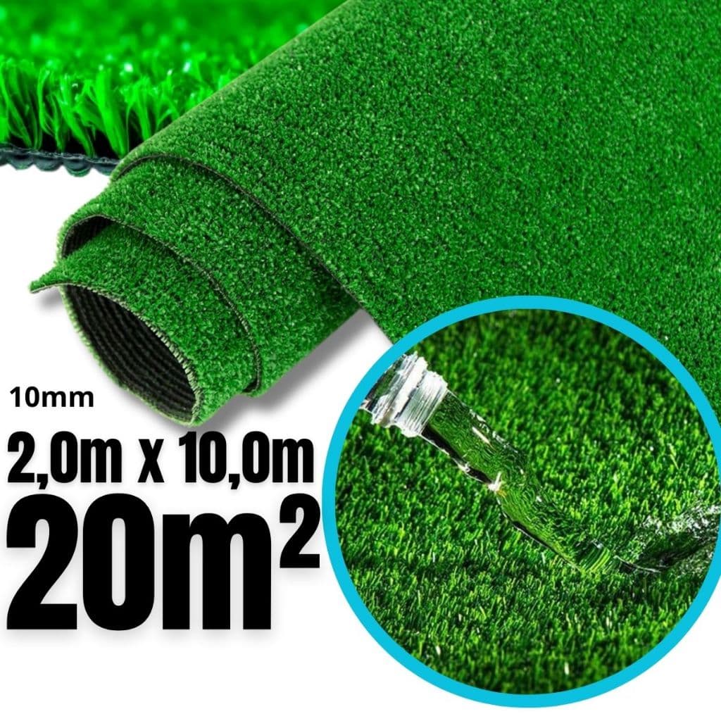 Grama Sintética 2,00m x10,0m (20,0m²) 10mm Ideal para Pets, academia, quintal Playgorund