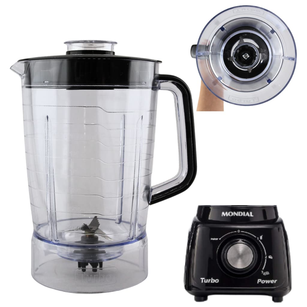 Copo Liquidificador Mondial Turbo Power Sangel L 99 Preto