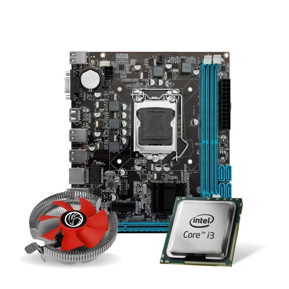 Kit Pl Mãe H110 + Processador I3 7100 + Cooler