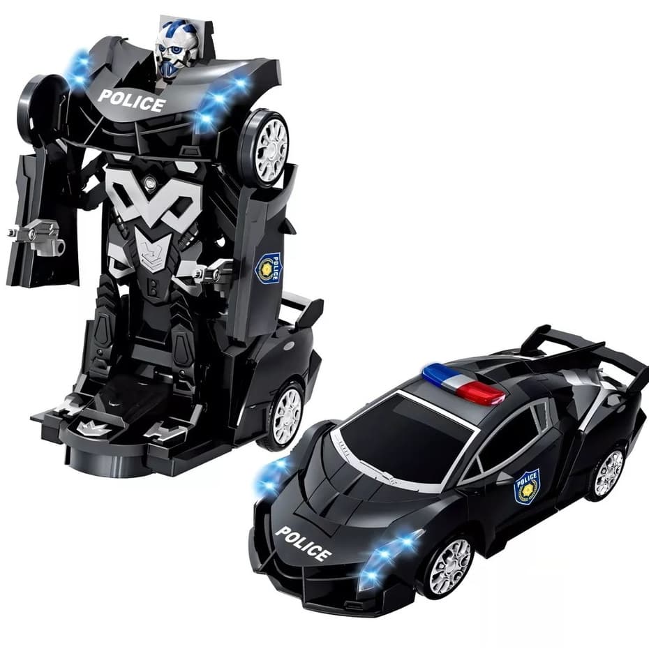 SUPER Carro Vira Robo Som Luz Carrinho Bmw Brinquedo Menino Pilha