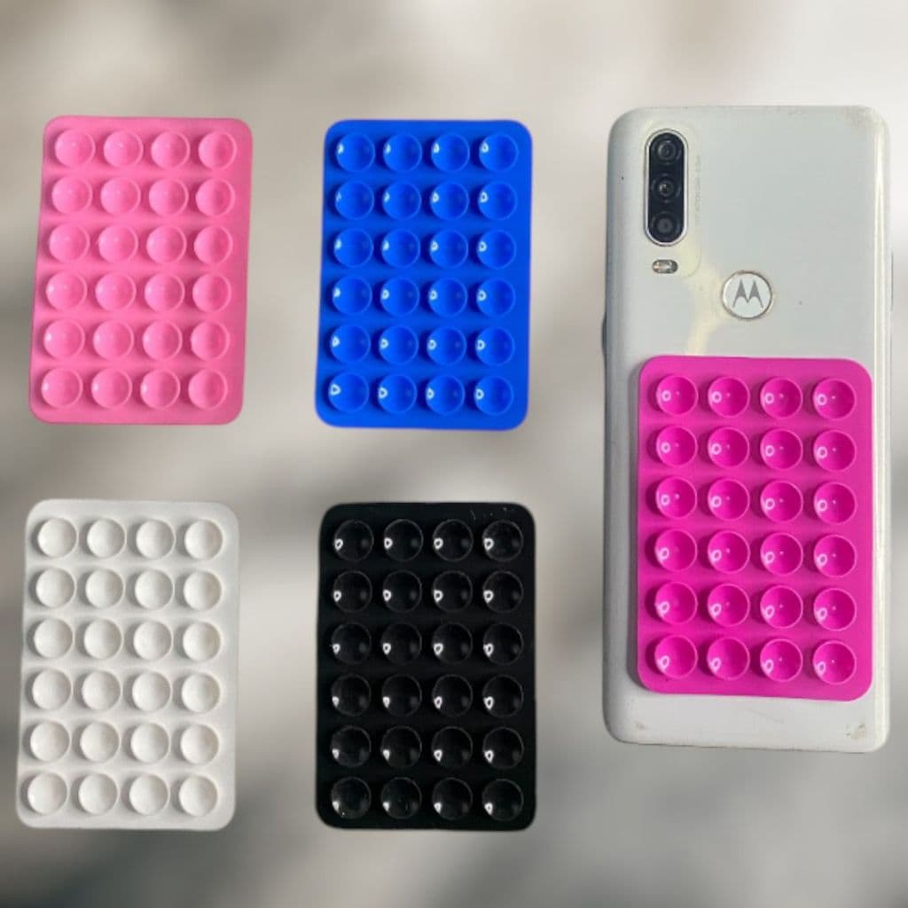 Suporte Capinha Celular Ventosa Silicone Adesivo Espelhos Varias Cores