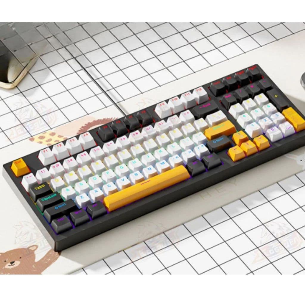 Teclado Gamer Mecânico Blue/Red Switch Rgb Usb Pc Ps4 Xbox Idioma Português Brasil LEY-2092