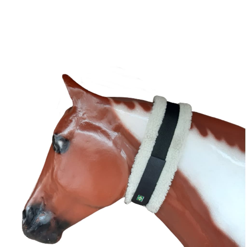 Gargantilha Em Pelúcia Preta P/ Queima De Gordura De Equinos