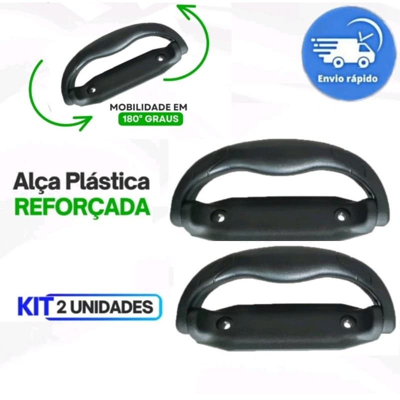 kit 2 Alça de reposição para malas, maletas, bolsas e estojo.