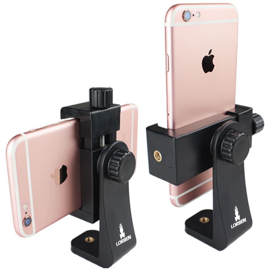 Apoio Suporte Universal Celular Lorben 360 Graus Vertical E Horizontal para Tripé Rosca 1/4