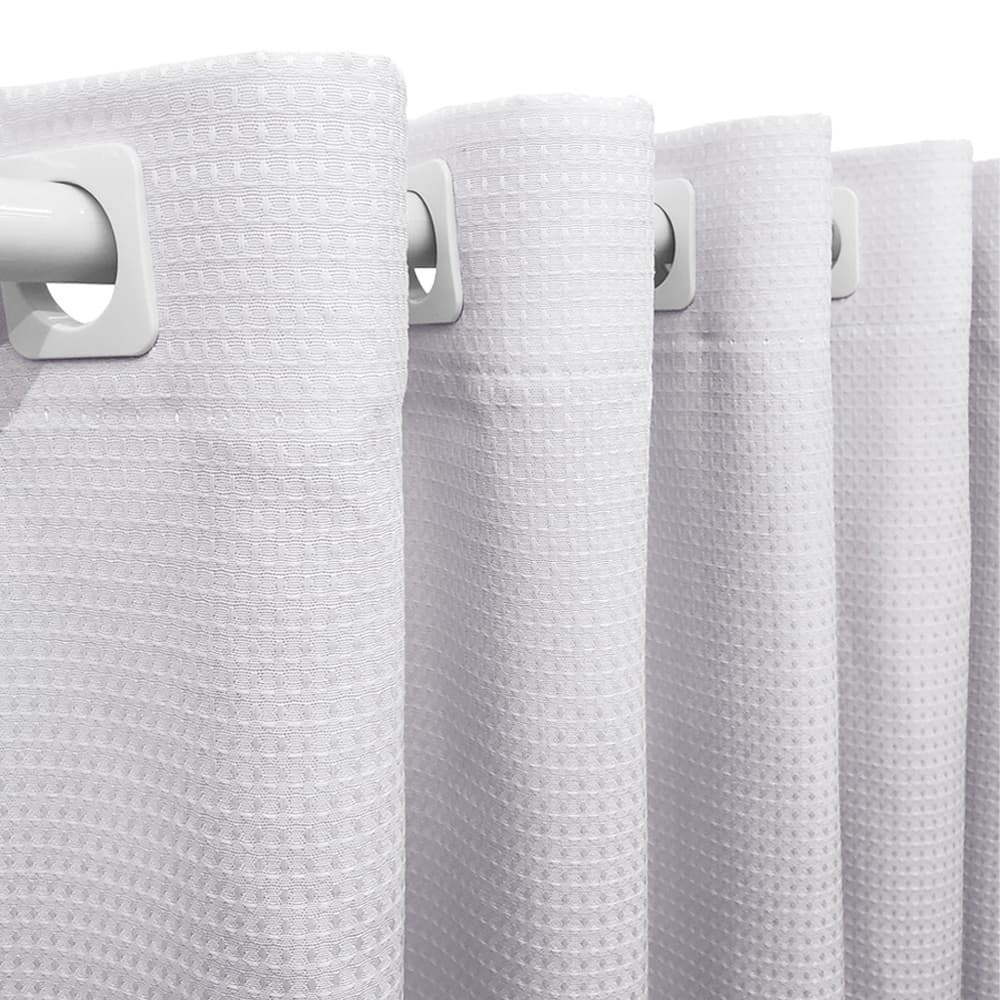 Cortina De Varão Tecido Piquet Sala Quarto Cozinha