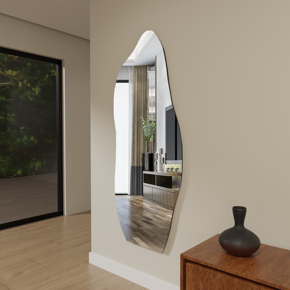 Espelho Orgânico Grande 150cm x 60cm 170cm x 70cm Decorativo Corpo Inteiro de Chão Quarto Sala Salão hall Lançamento