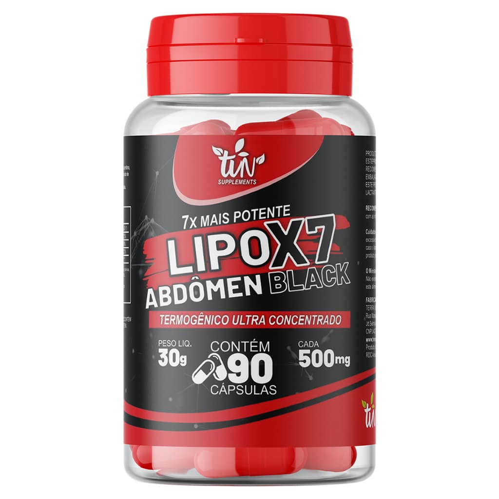 LipoX7 Abdômen Black termogênico ultra concentrado 7x mais