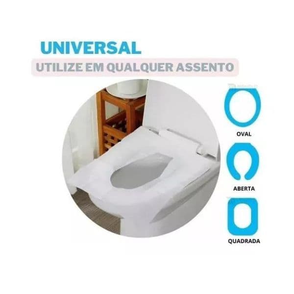 86 Folhas Protetor De Assento Sanitário Descartável Para Banheiro Universal Elite