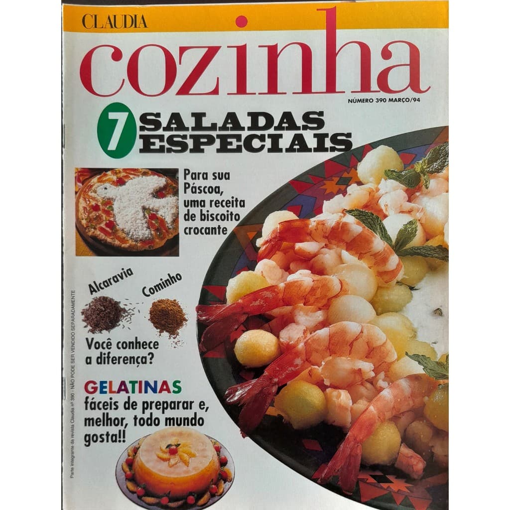 Revista Claudia Cozinha Nº 390 Março/1994