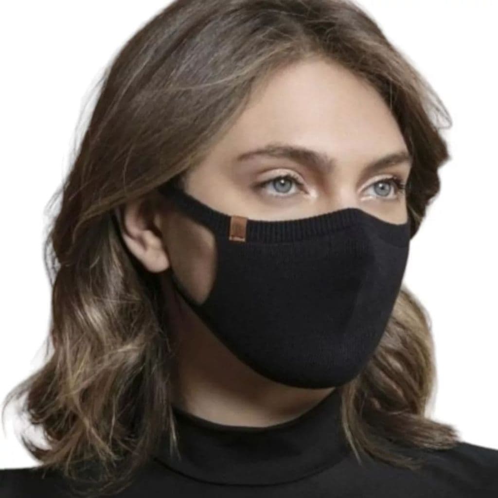 MASCARA BIAMAR FACIAL UNISSEX 100% ALGODAO PRETA LAVAVEL