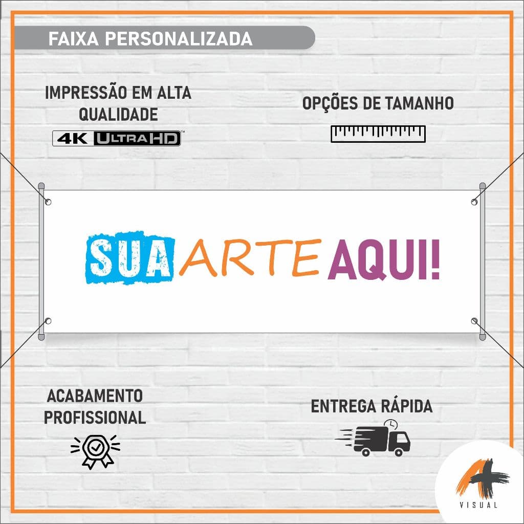 Faixa em Lona com sua Arte