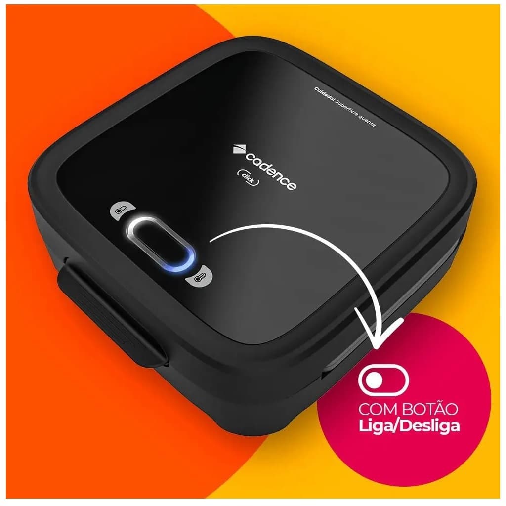 Sanduicheira Eletrica Cadence San400 Com Botão Liga / Desliga 750W 127V ou 220V