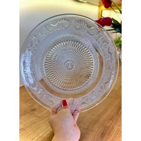 Jogo 06 Peças Pratos Sobremesa Vidro Angel 18cm