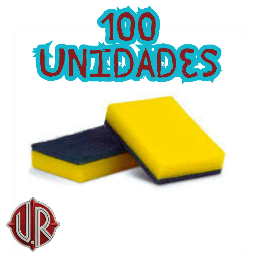 Kit c/ 100 Esponja de Louça P Multiuso Limpeza Cozinha Bucha de Lavar Dupla Face