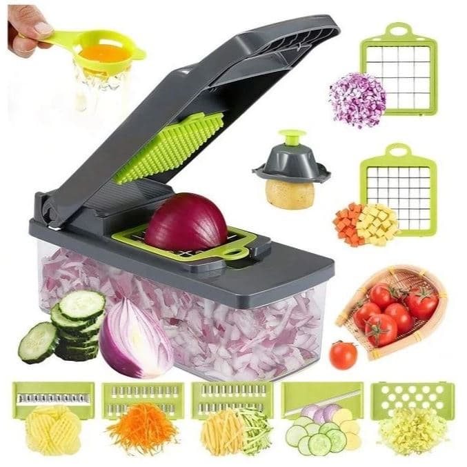 Cortador YY061 Fatiador Ralador Multiuso Cozinha Slicer Aço Inox Legumes Verduras Frutas Alimentos