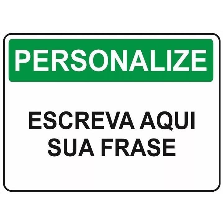 Placa PVC Sinalização Personalizada Com Seu Texto Diversos Tamanhos Promoção Resistente