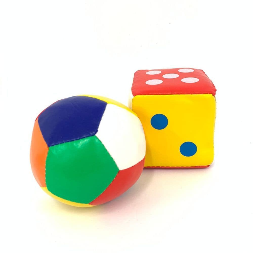 Brinquedo Bolinha e Dado Baby Soft Brinquedos para Bebes Chocalho Bolinha Dado com Chocalho Macio