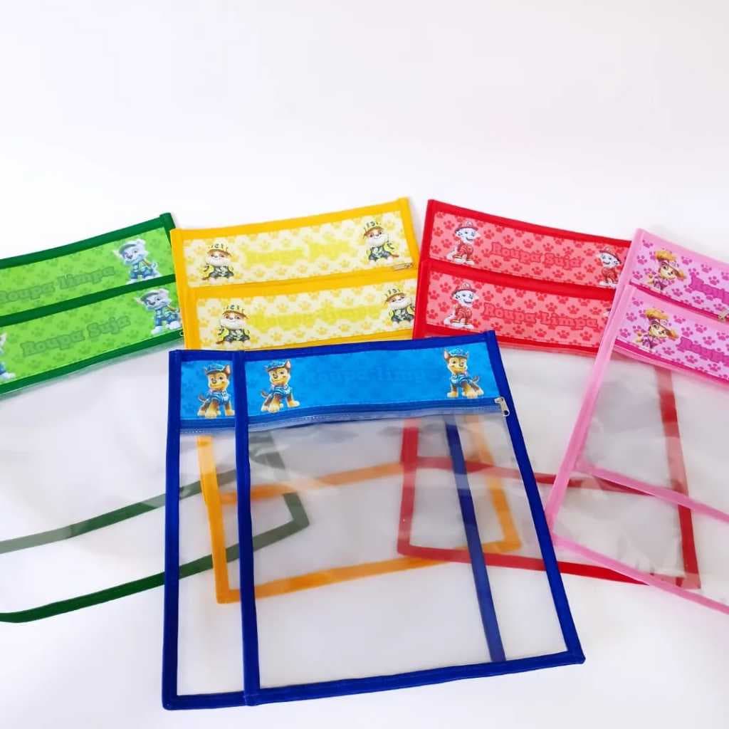 Saquinho Organizador de roupa suja ou limpa para creche, escola Patrulha canina