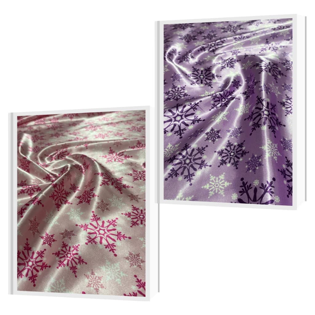 Tecido Cetim Estampa Frozen Flocos de Neve 1,40m Para Fantasias e Festas