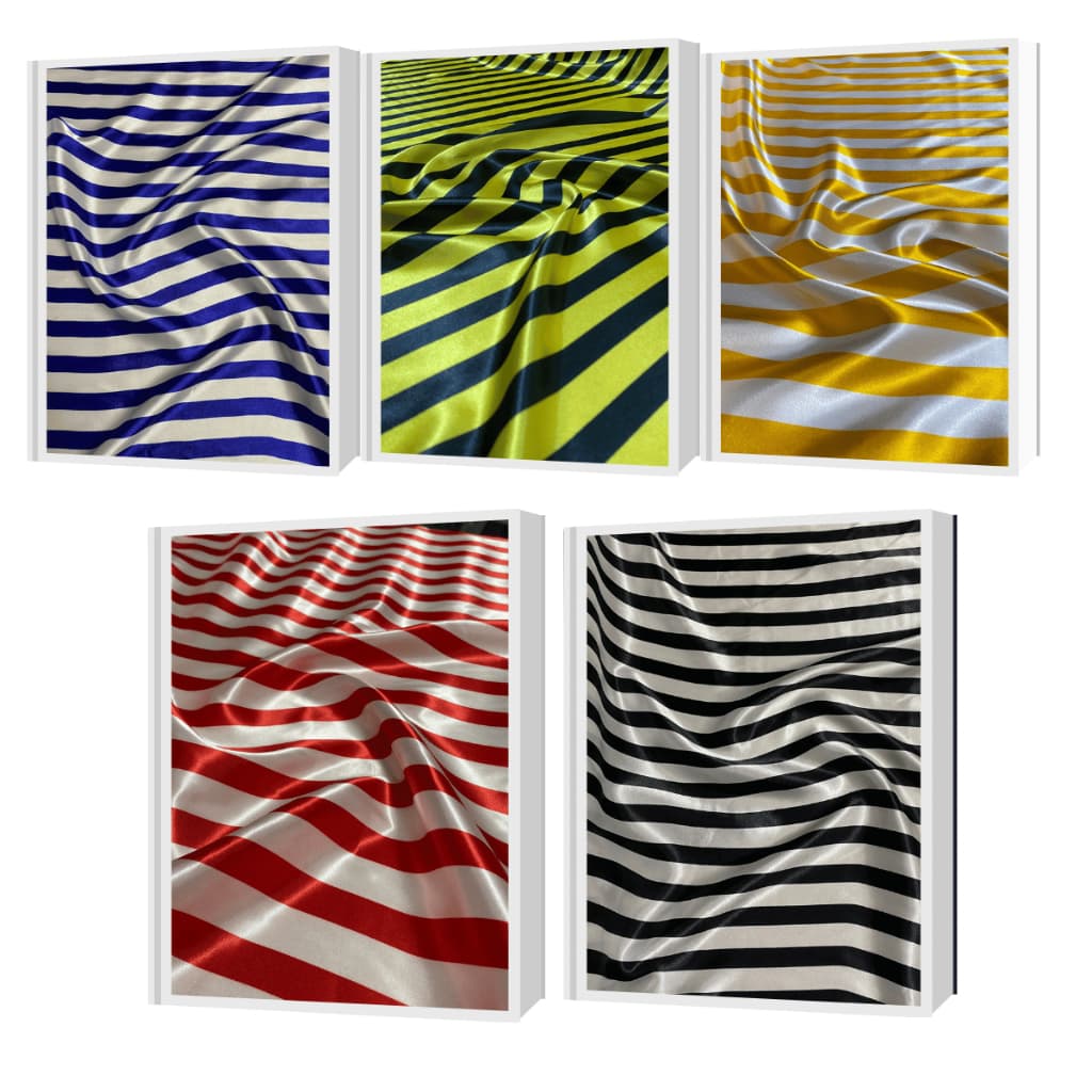 Tecido Cetim Listrado 1,40m Para Fantasias e Festas Diversas Cores