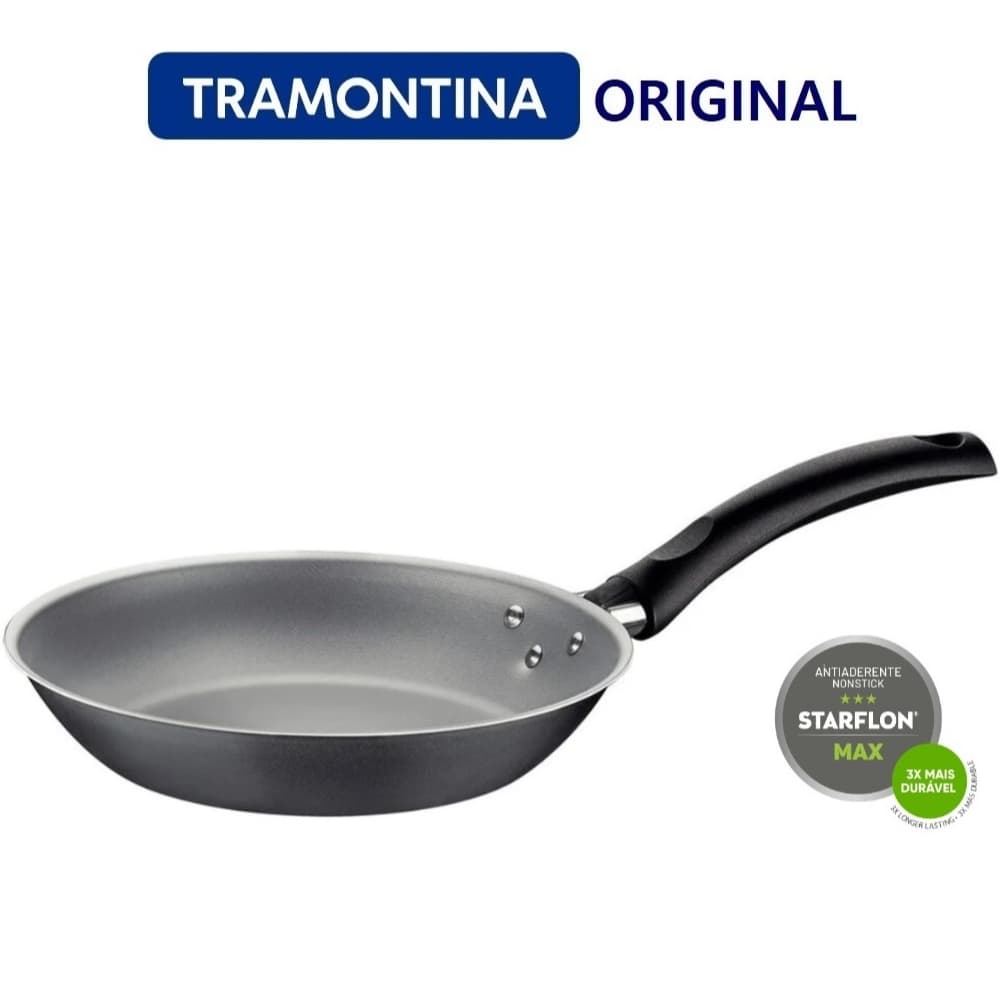 Frigideira TRAMONTINA Antiaderente 20cm - Turim - Cinza