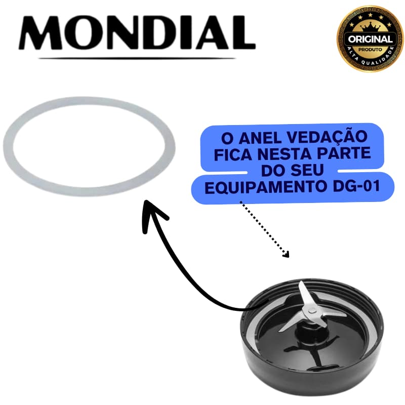 Vedação de Borracha Do Liquidificador Personal Blender Mondial DG-01