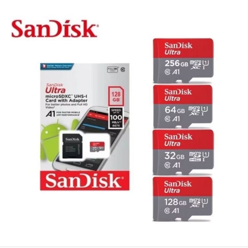 Cartão Memoria Classe 10 Micro Sd 128gb Sandisk P/ Camera Segurança Ip