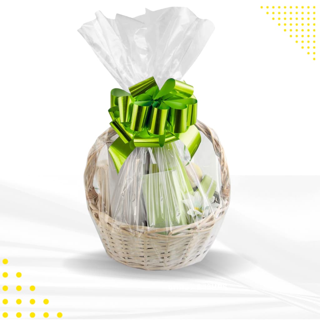 kit 50 e 100 sacos para cesta de presente 30x45 saco transparente brilhante celofane