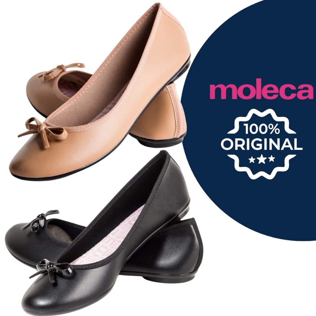 Sapatilha Feminina Moleca Adulto Confortável Original com Laço Bico Redondo  Ideal Para o Dia a Dia