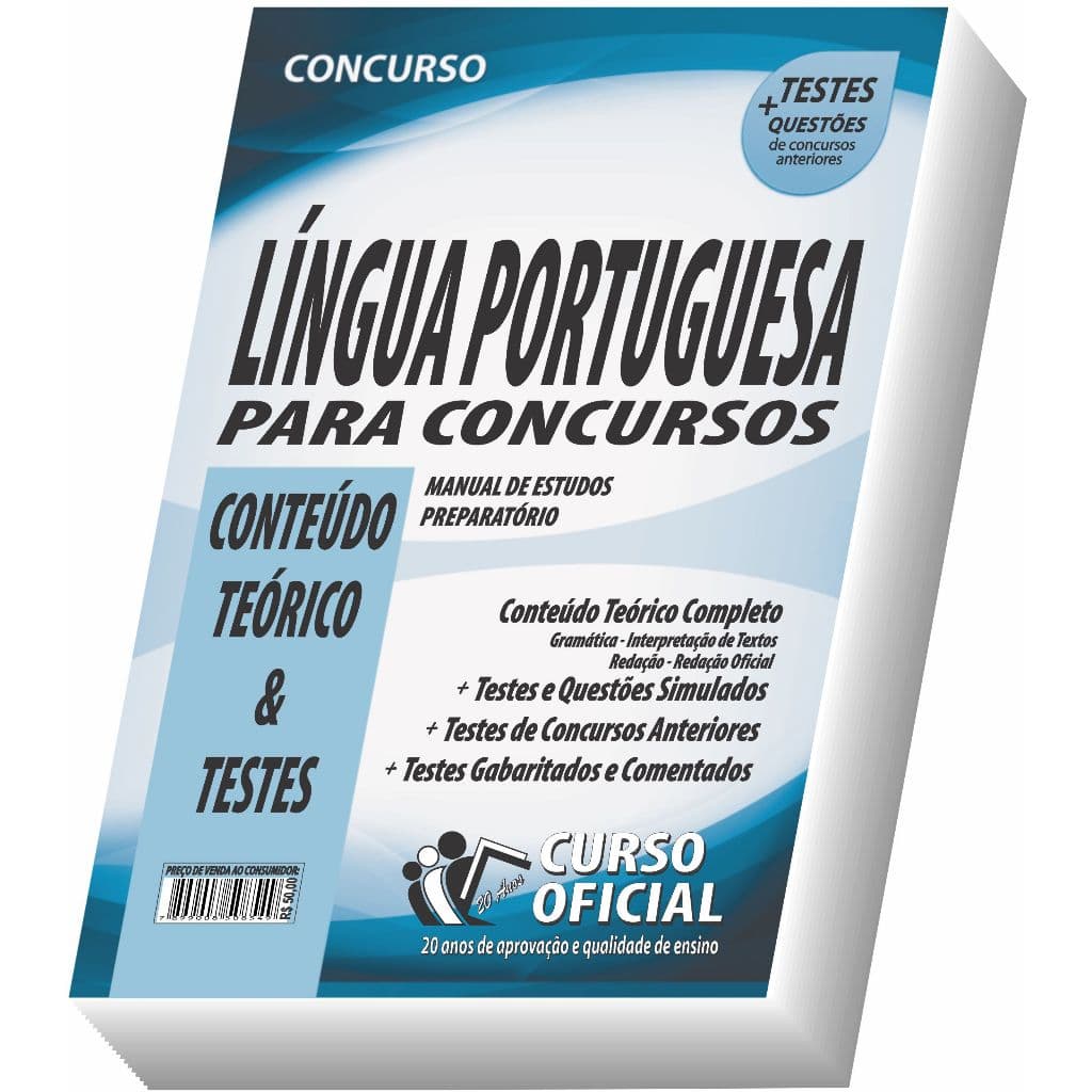 Apostila Língua Portuguesa para Concursos - Conteúdo Teórico e Testes
