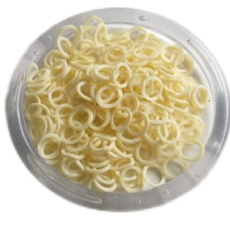 Liguinha elástico 5/16 com 250 unidades para artesanato, laços pet, penteados e outros