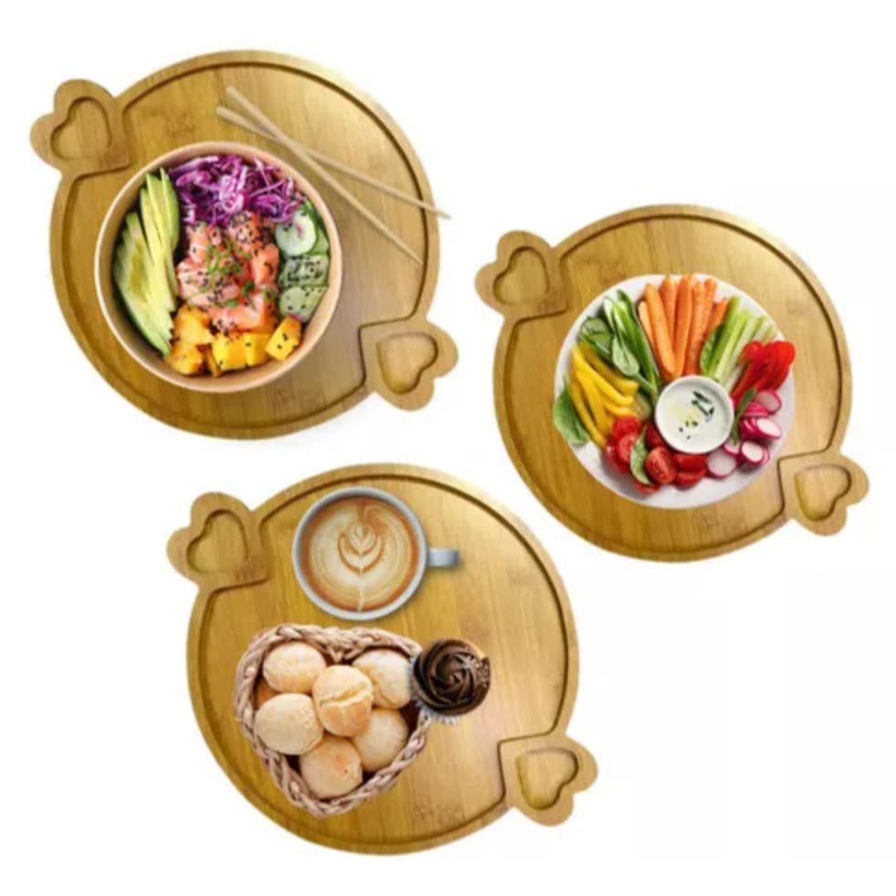 Petisqueira - Tabua De Frios - Madeira Com Divisórias - Gamela madeira