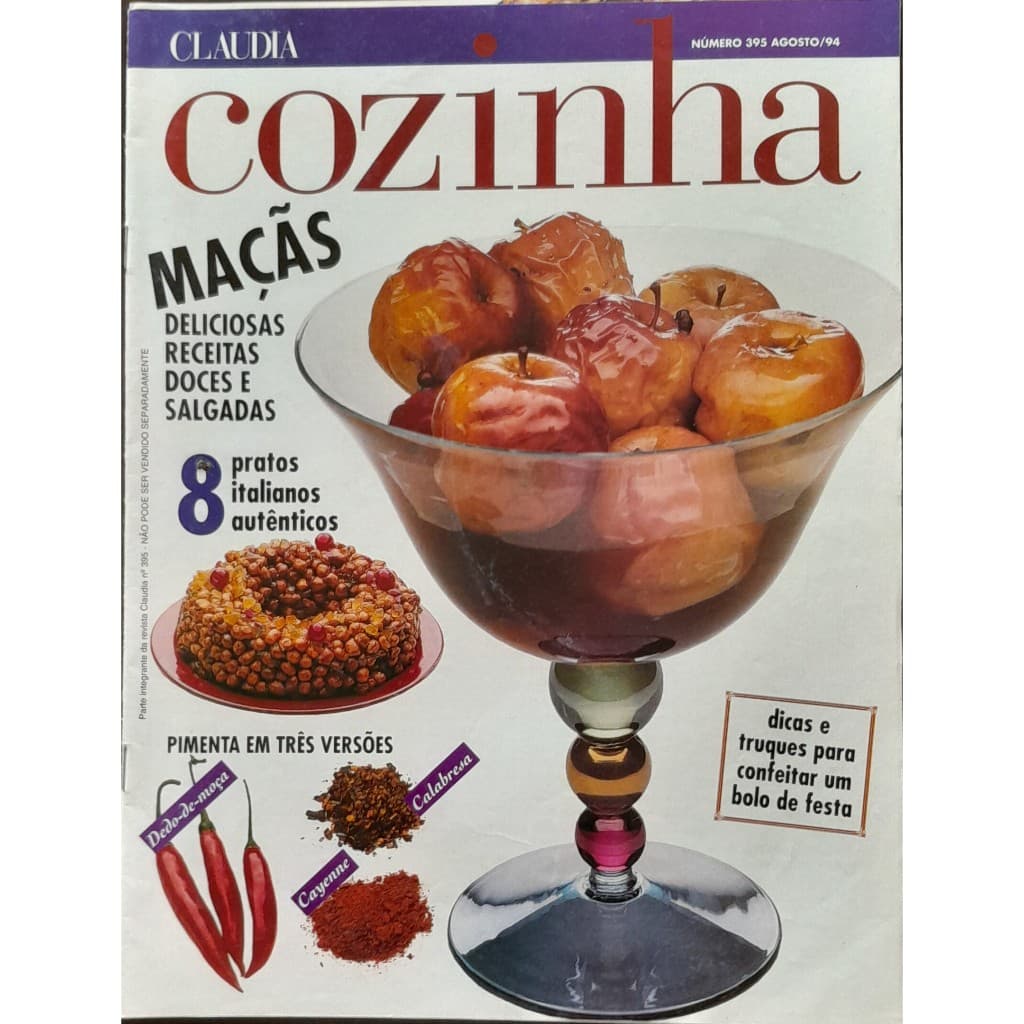 Revista Claudia Cozinha Nº 395 Agosto/1994