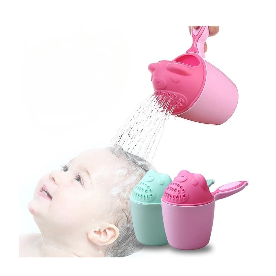 Copo Regador Infantil Banho Lavar Cabelo Banho Baby Rosa produto  para bebê