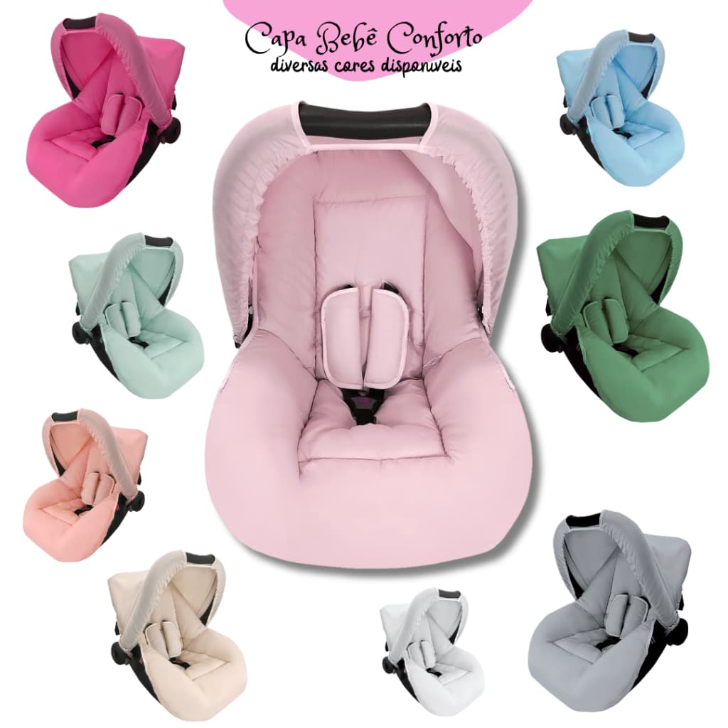 Capa Bb Conforto Completa Com Protetores e Capota protetora Solar Diversas Cores