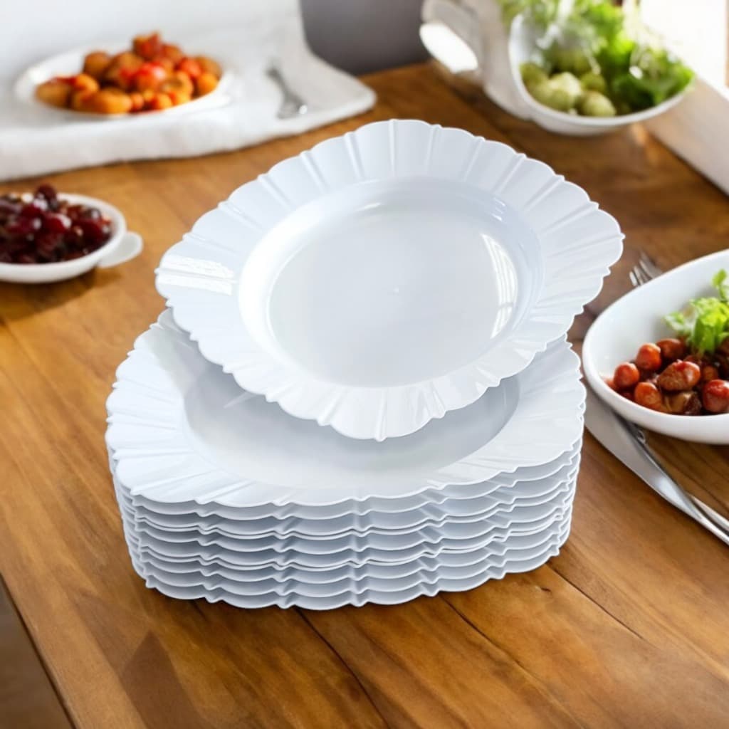 Kit 1 a 50 Pratos Plástico Quadrado Resistente, Leve, Reutilizável, Ideal pra Festas Eventos