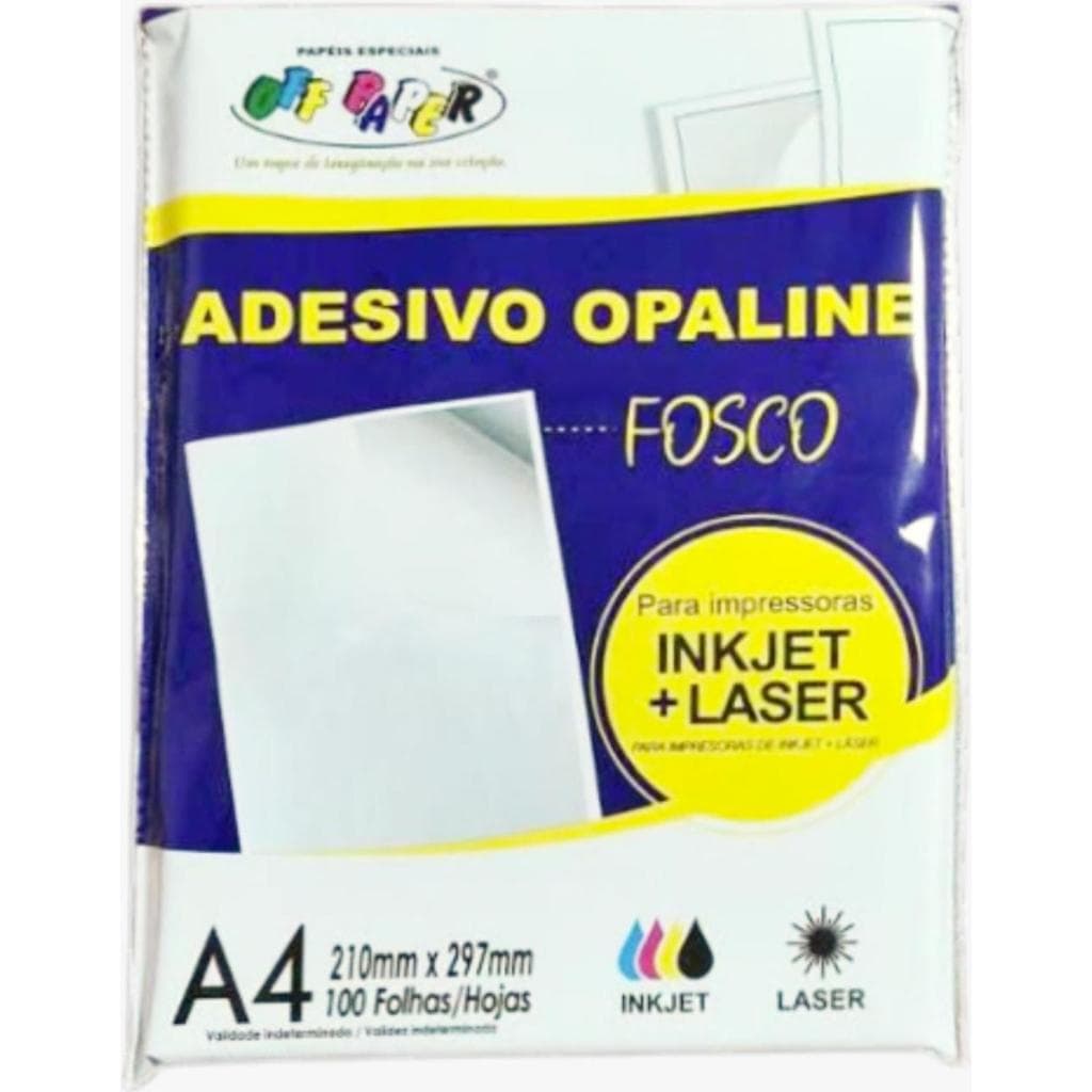 Adesivo Opaline Fosco A4 100 fls - 110G - OFFPAPER