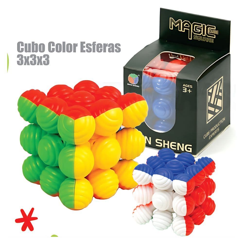 Cubo Mágico Esferas Bolinha Cubo Mágico 3x3x3 Didático Brinquedo Divertido Anti-stress Cubo Magico