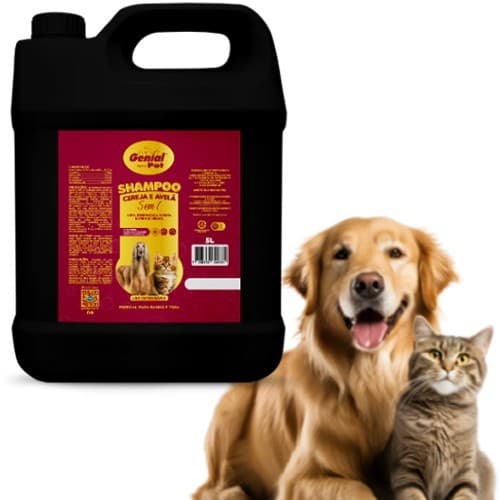 Shampoo 5 em 1 Cereja e Avelã Todas as Pelagens para Cachorro e Gato 5 Litros - Banho e Tosa