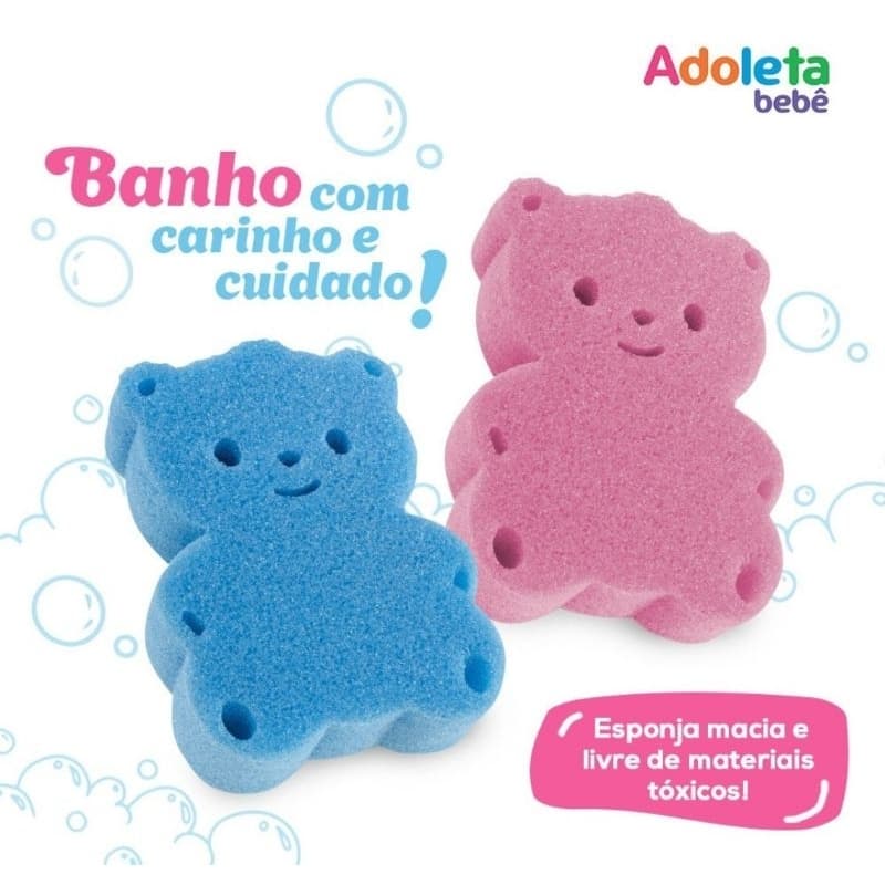 Esponja Infantil Urso Adoleta Bebê - Unidade