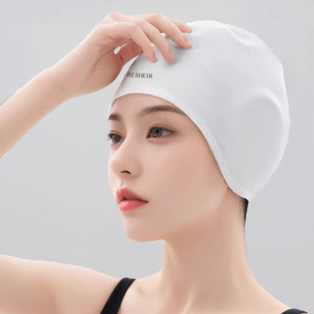 Kit 1/3/5 peças/Touca Natação Silicone Profissional Unissex Protetor Ouvido Orelha Cabelo  Multineos