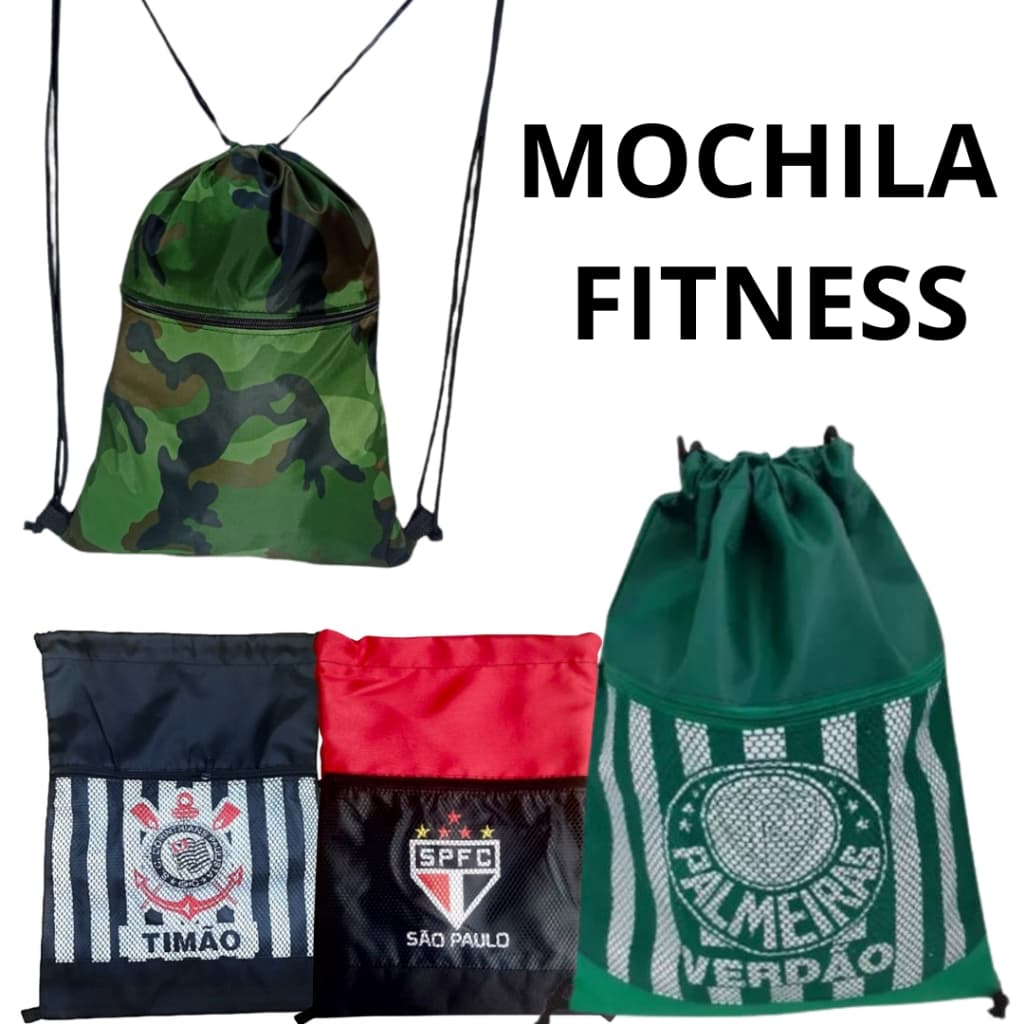 Bolsa Saco de Academia Time de Futebol Escola Trilha Esportes