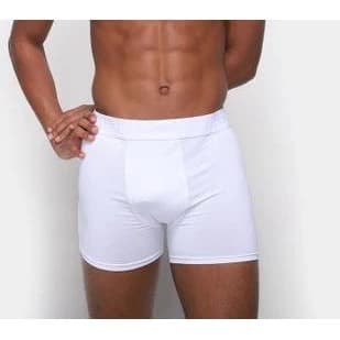 Kit 5 Cuecas Boxer Brancas De Micro Fibra Cueca Box Com Forro P/ Sublimar