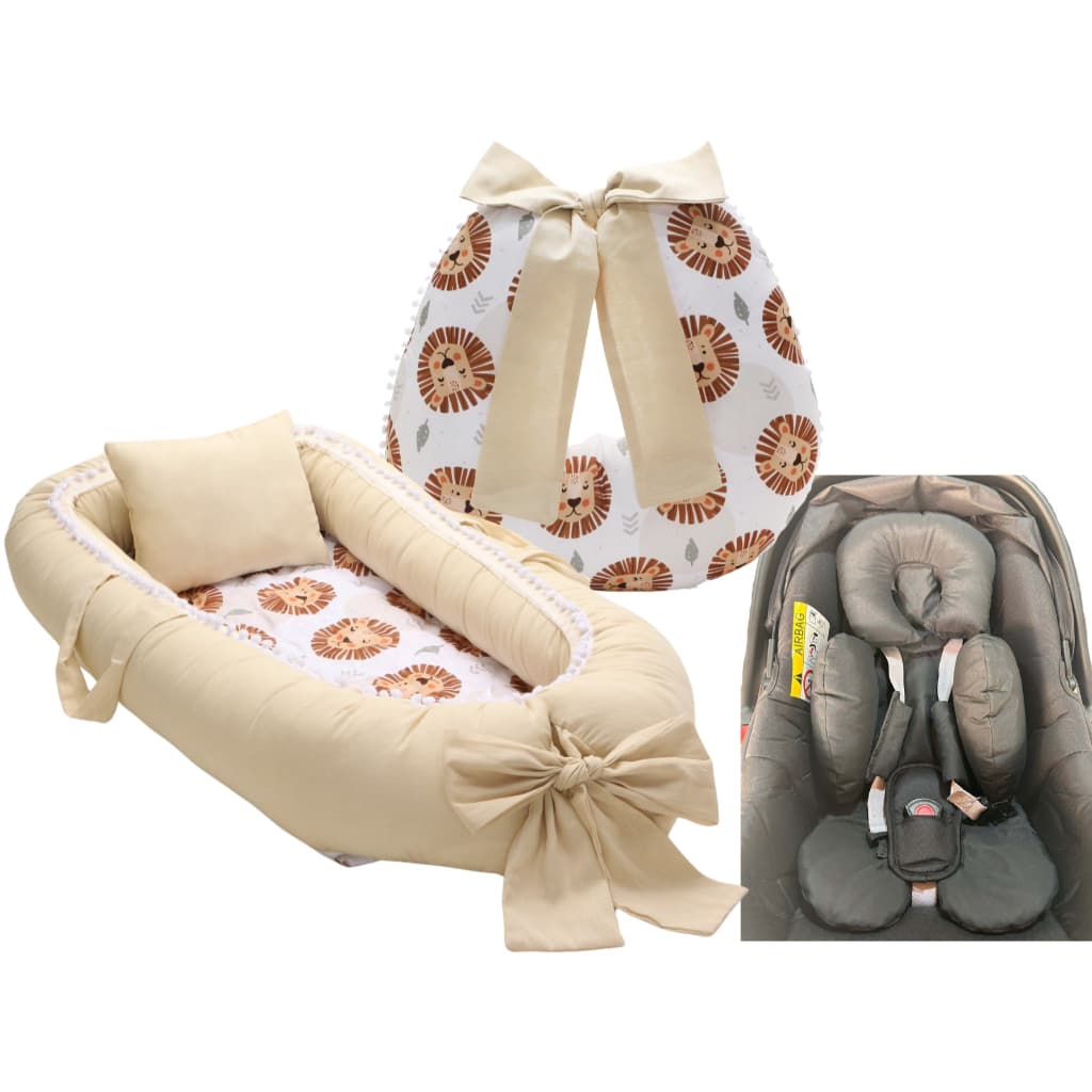 Almofada Amamentação + Ninho Redutor + Redutor Bebê Conforto Menino
