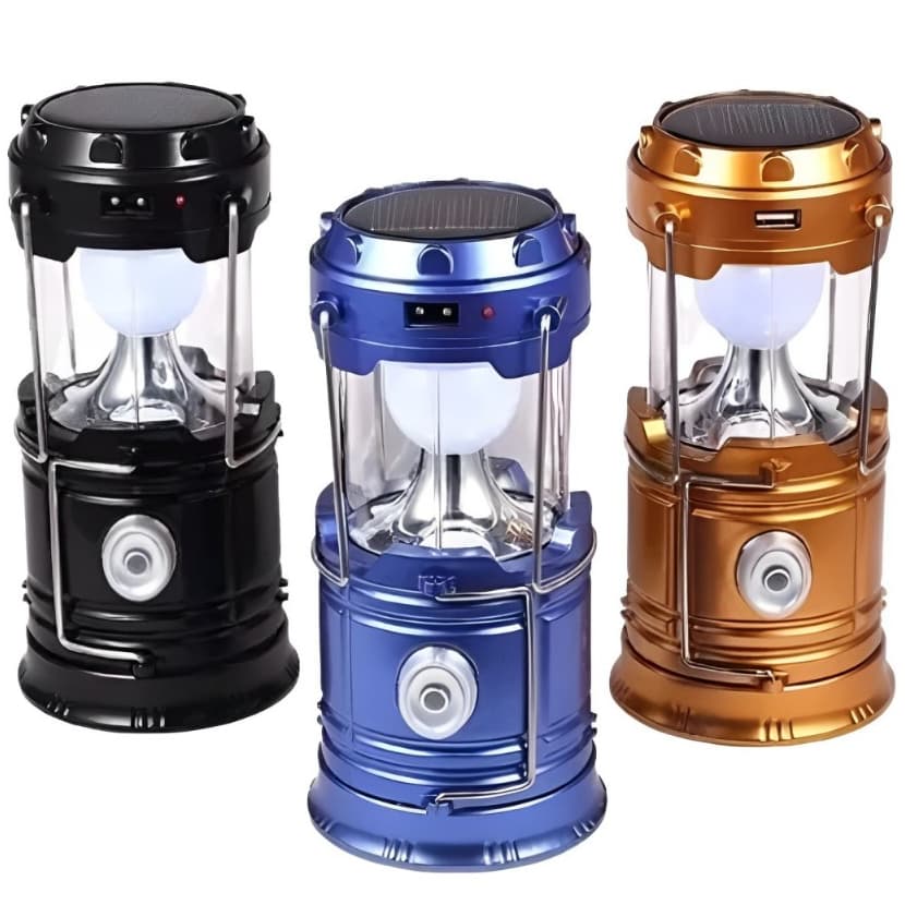 Luminária Lampião Carregador Solar Camping Usb Led Lanterna