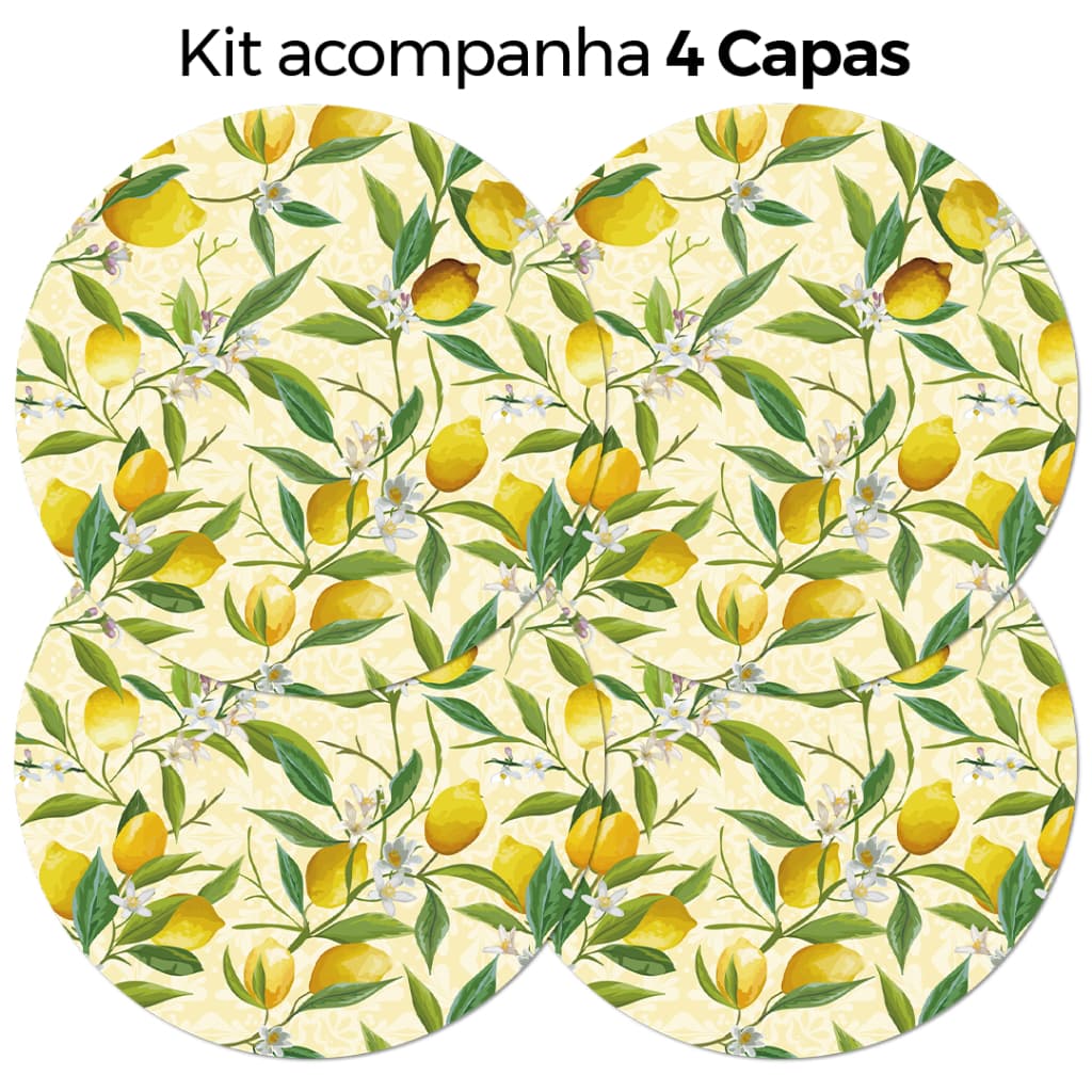 Kit 4 Capas para Sousplat Decorativo Limões 35X35 cm ENVIO RÁPIDO!!