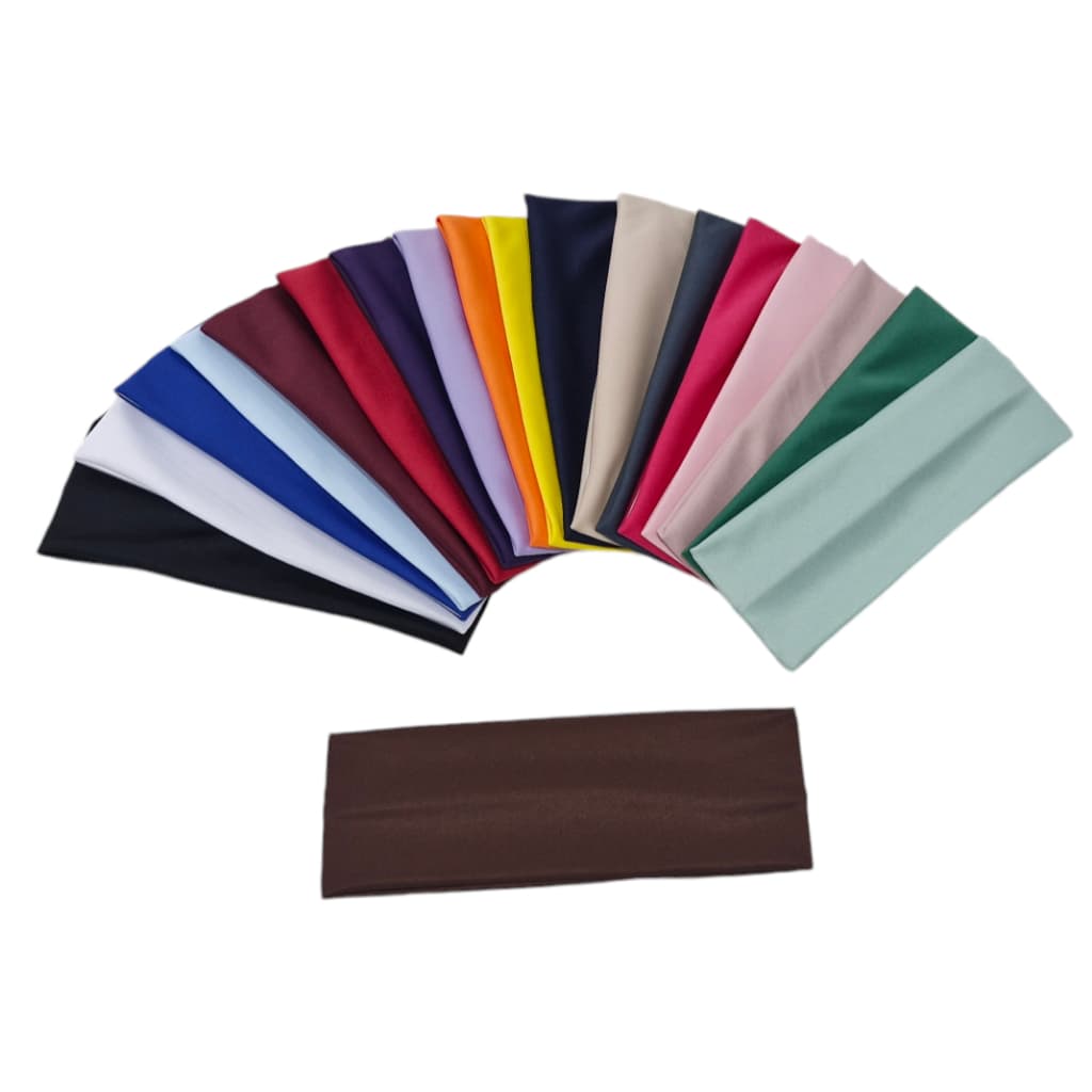 Faixa Pra Cabelo Larga 8 Cm Modelo Básico Kit 6 Unidades