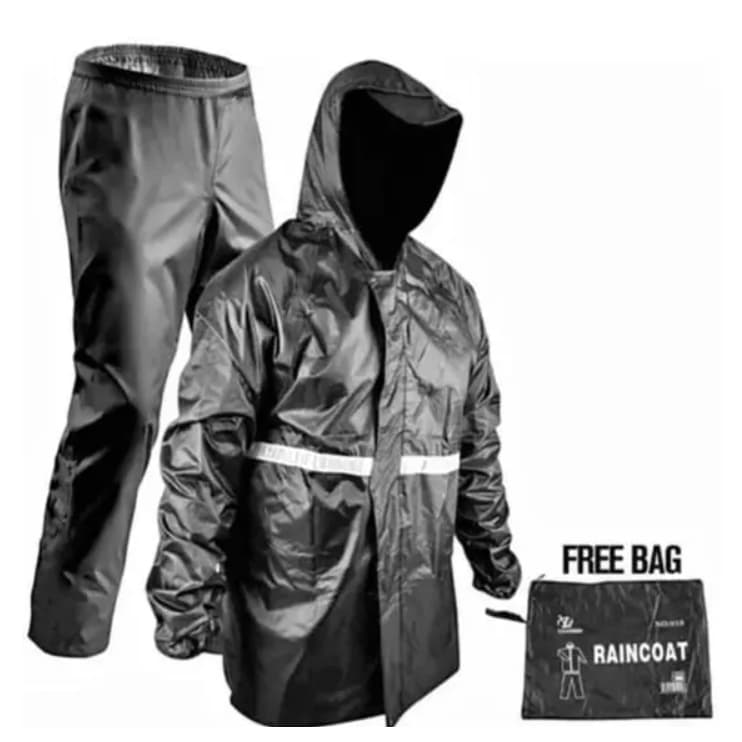 Capa de Chuva Conjunto Completo Para Motoqueiro Adulta Masculina Feminina Com Faixa De Sinalizao