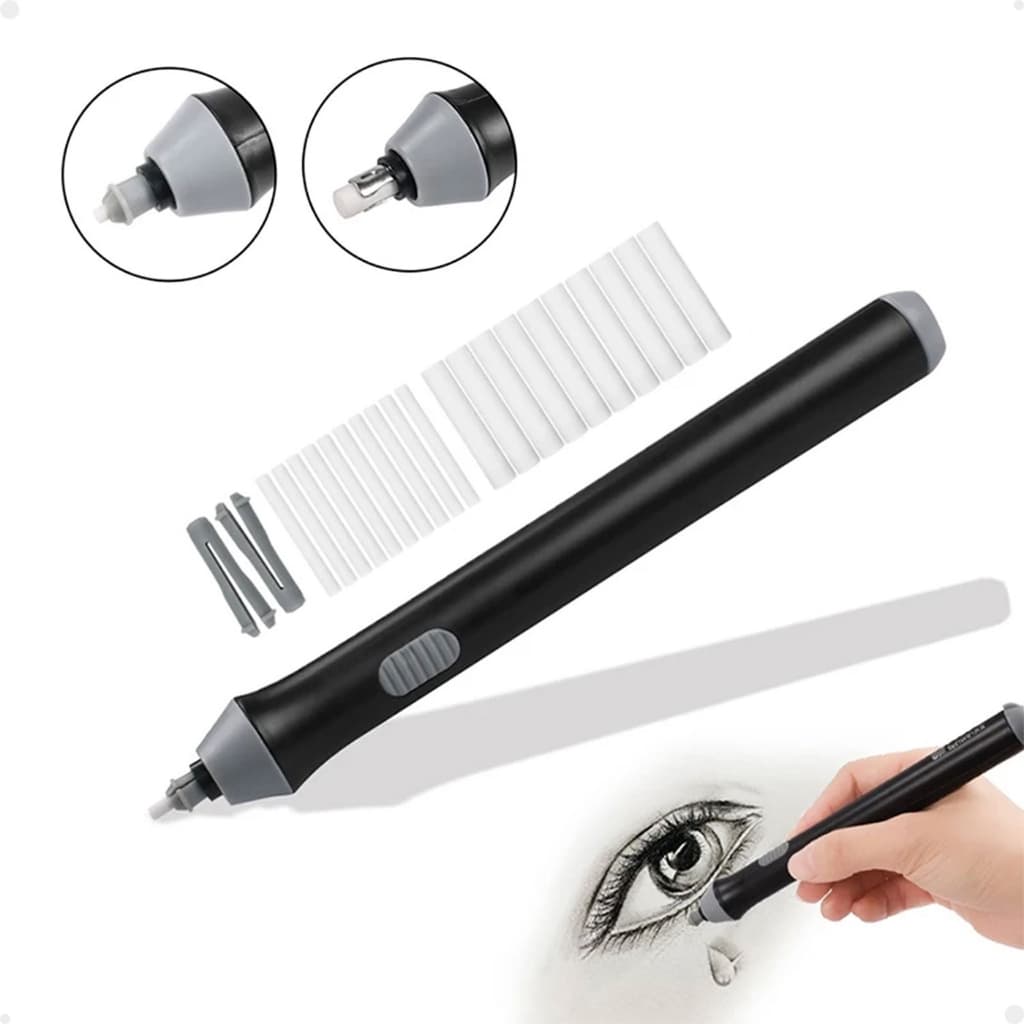 Borracha Elétrica Profissional Lorben Desenho Arte Escola com 20 Recargas 2.3 e 5mm